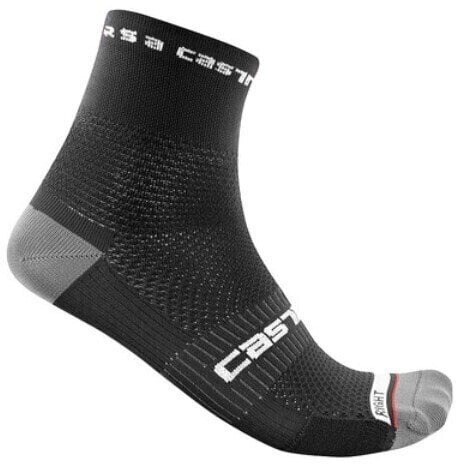 Чорапи за колоездене Castelli Rosso Corsa Pro 9 Sock Black S/M Чорапи за колоездене