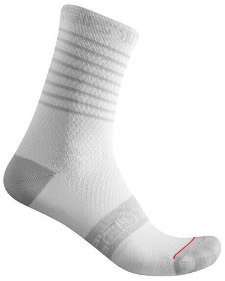 Cyklo ponožky Castelli Superleggera W 12 Sock White L/XL Cyklo ponožky