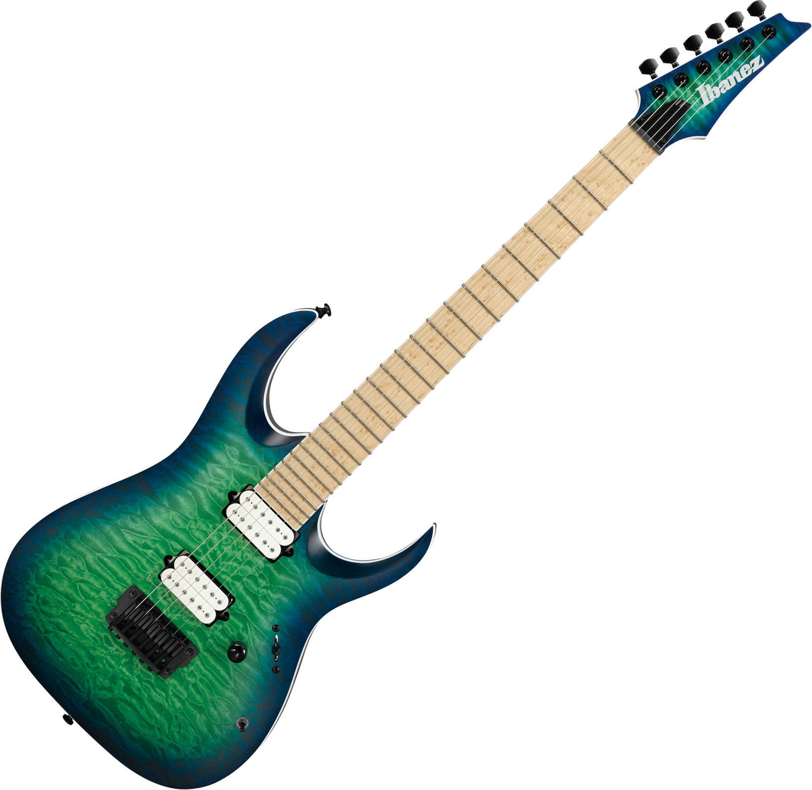 Guitare électrique Ibanez RGAIX6MQM Surreal Blue Burst