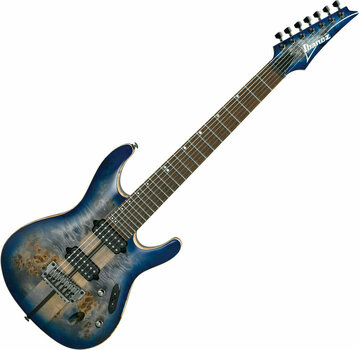 Guitarra elétrica de 7 cordas Ibanez S1027PBF-CLB Cerulean Blue Burst - 1