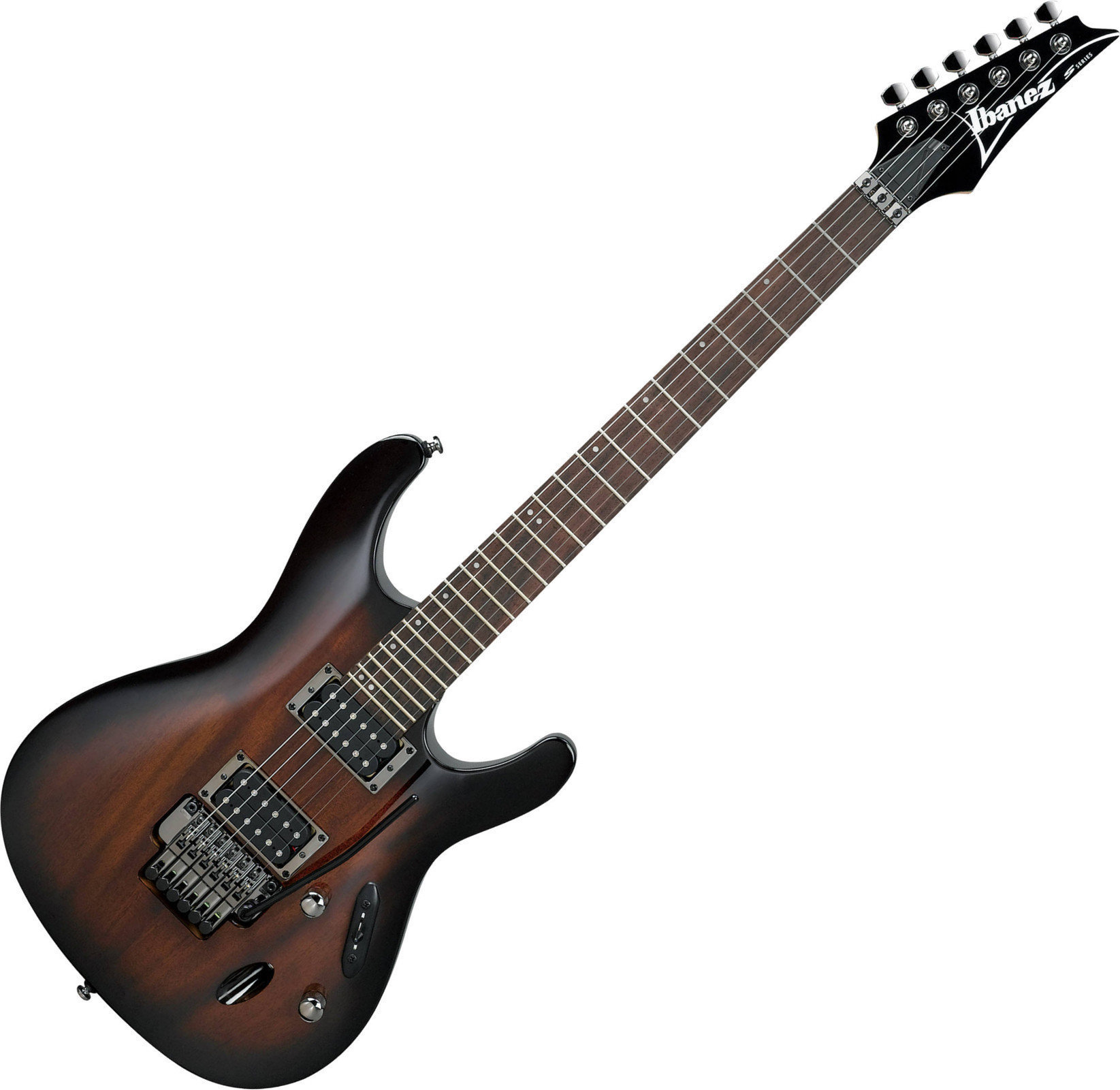 Guitare électrique Ibanez S520 transparent Black Sunburst High Gloss