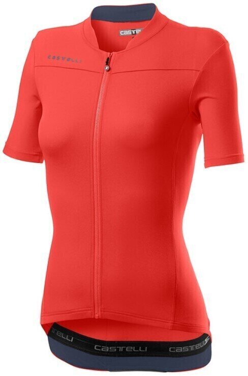 Odzież kolarska / koszulka Castelli Anima 3 Jersey Golf Brilliant Pink/Dark Steel Blue M