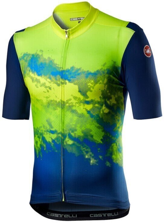 Cyklo-Dres Castelli Polvere Jersey Dres Yellow Fluo L