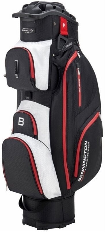 Saco de golfe Bennington QO 14 Water Resistant Black/White/Red Saco de golfe