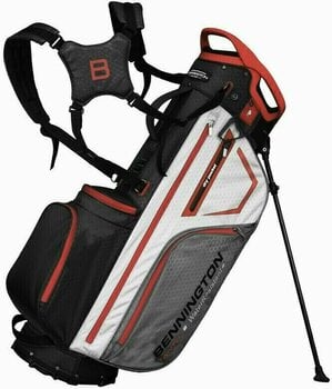 Golfbag Bennington Tanto 14 Water Resistant Schwarz-Weiß-Grau-Rot Golfbag - 1