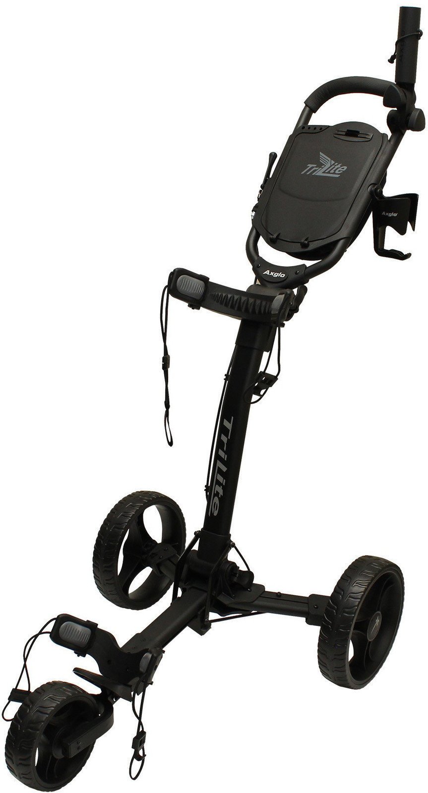 Manuální golfové vozíky Axglo TriLite Black/Black Manuální golfové vozíky
