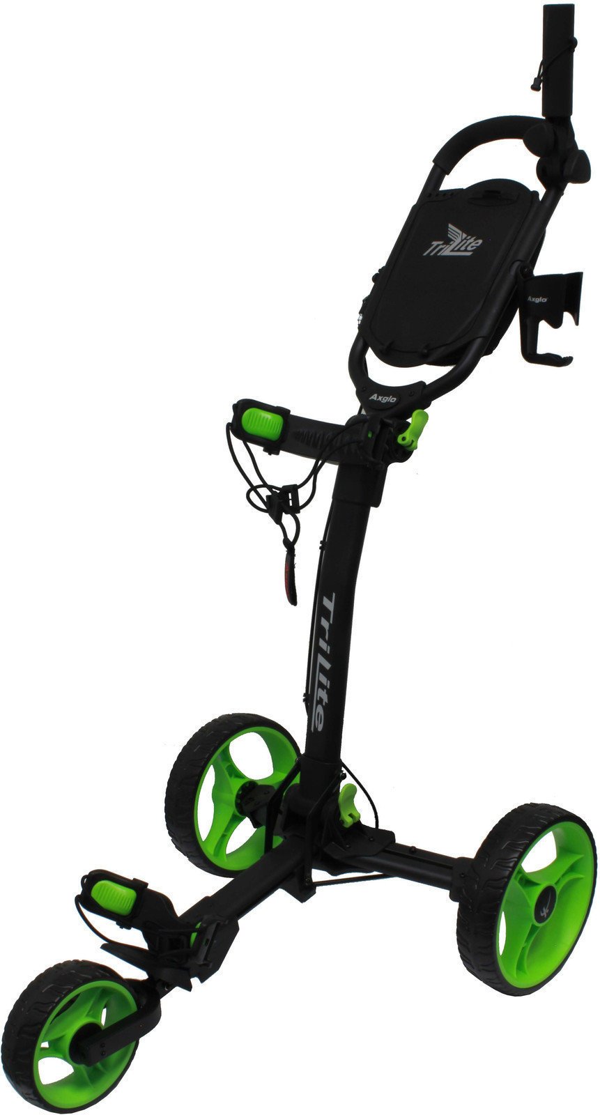 Chariot de golf manuel Axglo TriLite Black/Green Chariot de golf manuel