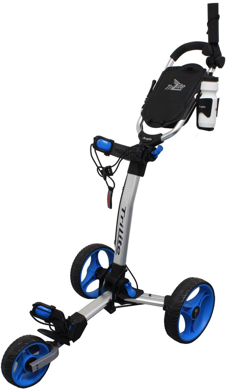 Ръчна количка за голф Axglo TriLite Grey/Blue Ръчна количка за голф