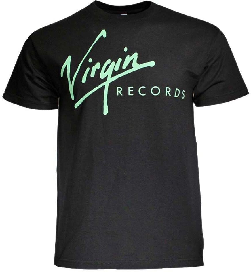 T-shirt Virgin Records T-shirt Green Logo Exclusive Black L