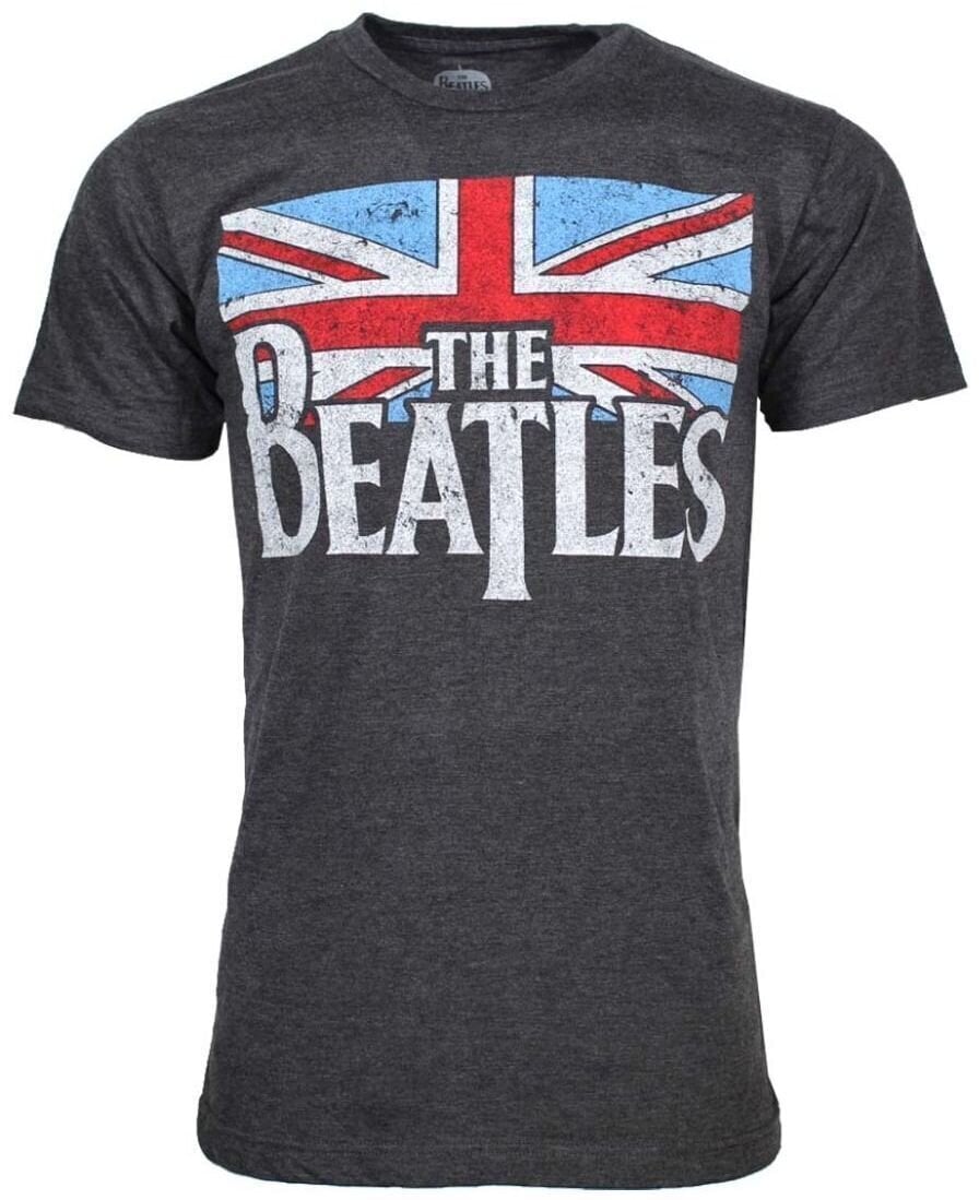 Camiseta de manga corta The Beatles Camiseta de manga corta Distressed British Flag Black L
