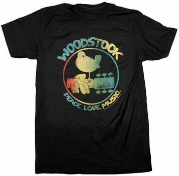 T-Shirt Woodstock Colorful Logo Black XL T-Shirt - 1
