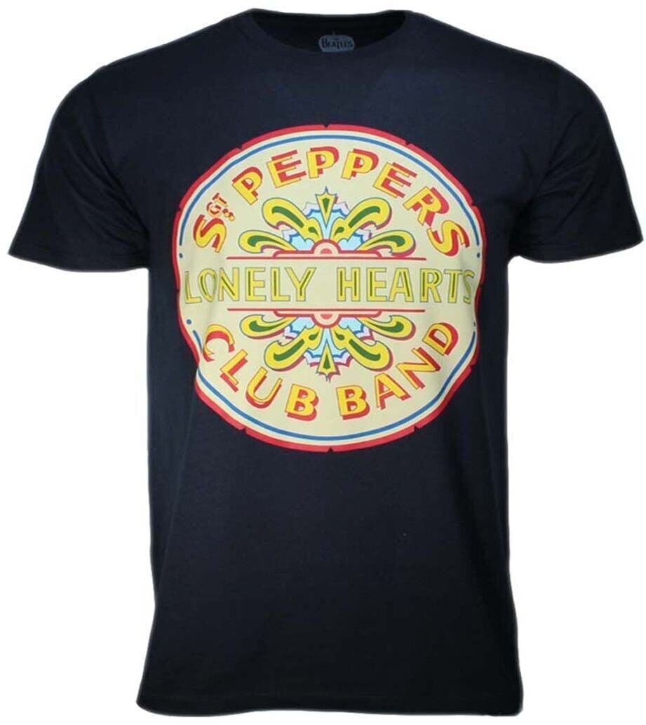 T-shirt The Beatles Lonely Hearts Seal Black XL T-shirt