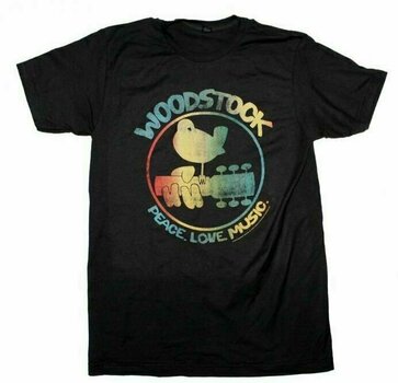 T-Shirt Woodstock Colorful Logo Black M T-Shirt - 1