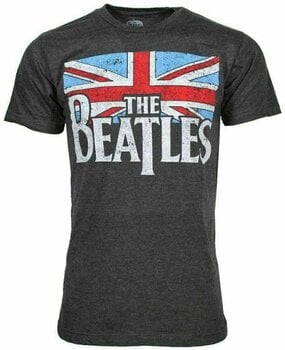 T-shirt The Beatles Distressed British Flag Black XL T-shirt - 1