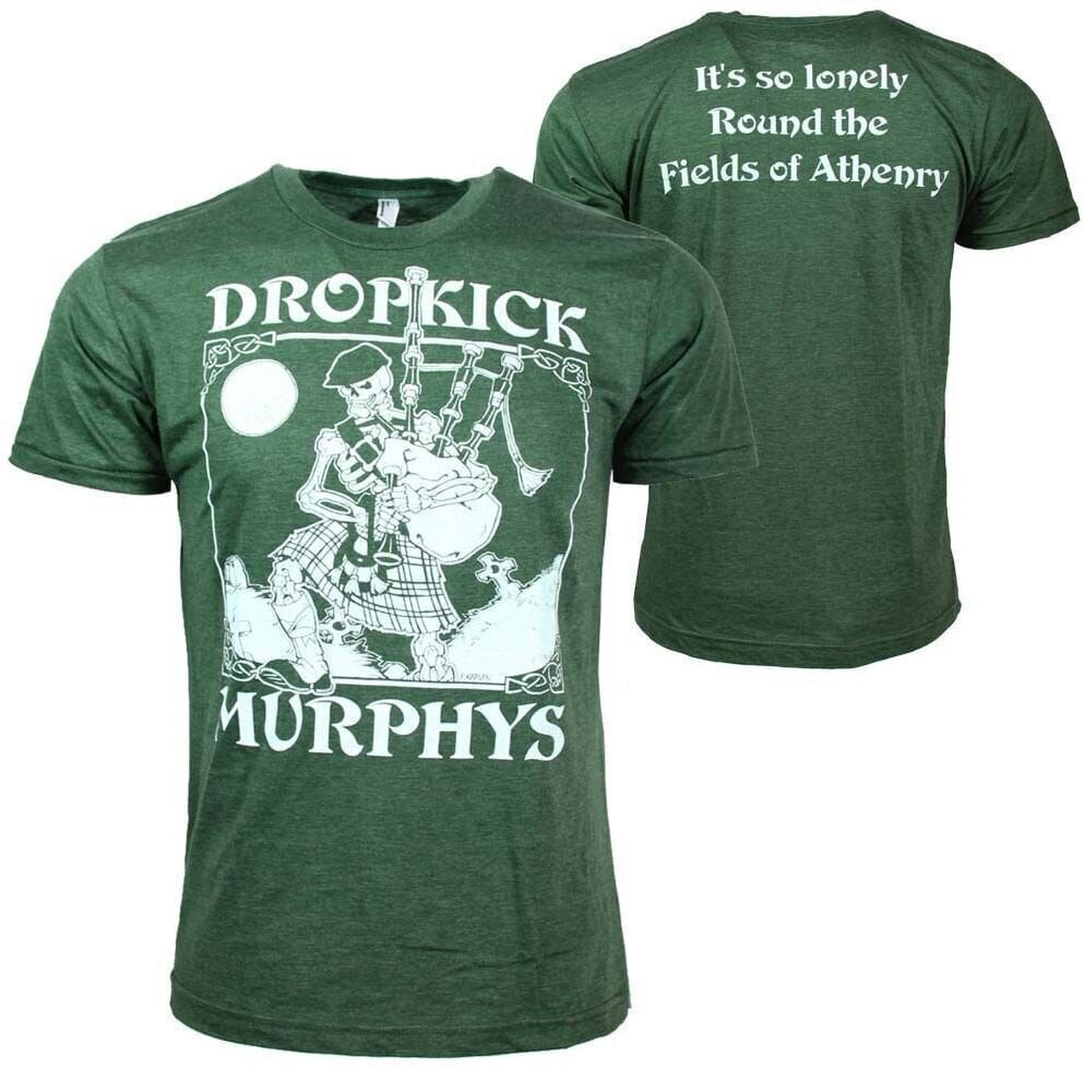 Skjorta Dropkick Murphys Skjorta Vintage Skeleton Piper Herr Green S