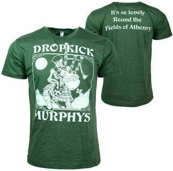 T-shirt Dropkick Murphys T-shirt Vintage Skeleton Piper Homme Green S - 1