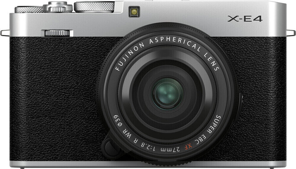 Tükör nélküli fényképezőgépek Fujifilm X-E4 + XF27mm F2,8 Silver