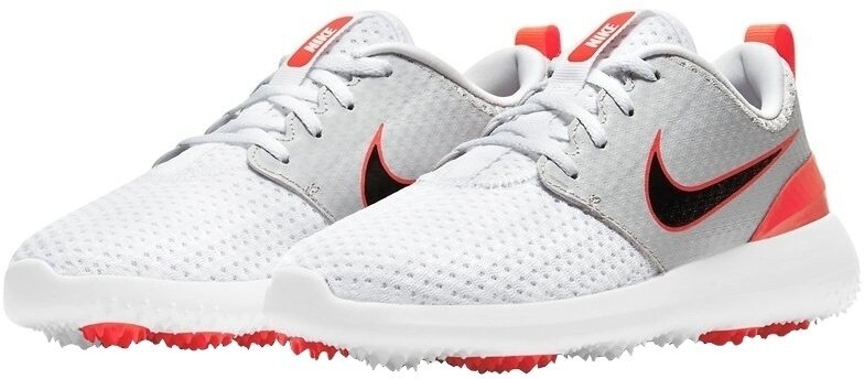 Pantofi de golf pentru copii Nike Roshe G Junior White/Black/Neutral Grey/Infrared 33,5
