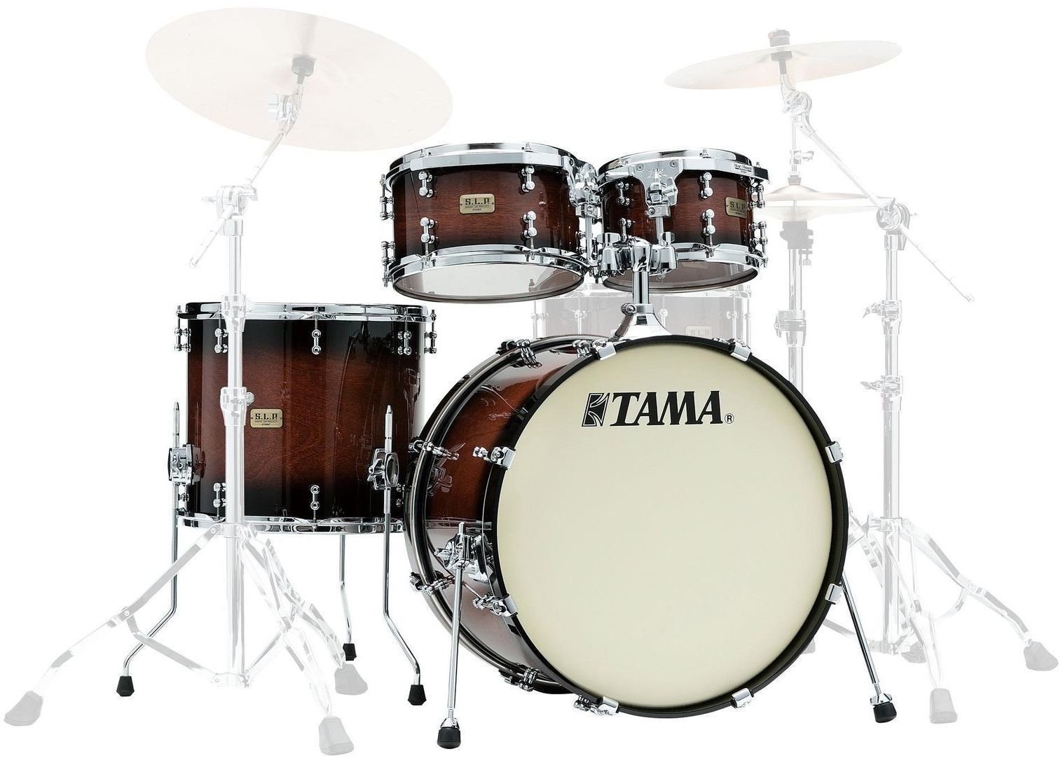 Akustik-Drumset Tama LKP42HTS-GKP S.L.P. Dynamic Kapur Gloss Black Kapur Burst