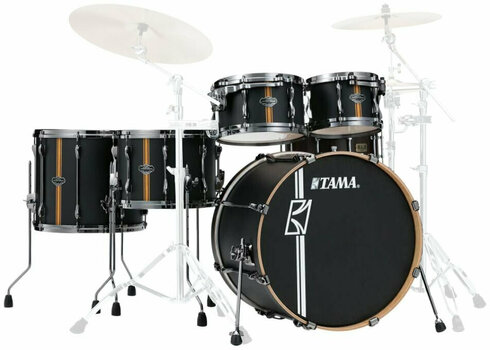 Akoestisch drumstel Tama ML52HZBN2 Superstar Hyper‐Drive Maple Duo Flat Black Vertical Stripe - 1