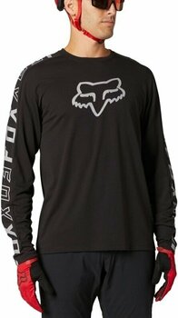 Pyöräilypaita FOX Ranger Drirelease Short Sleeve Jersey Pelipaita Musta M - 1