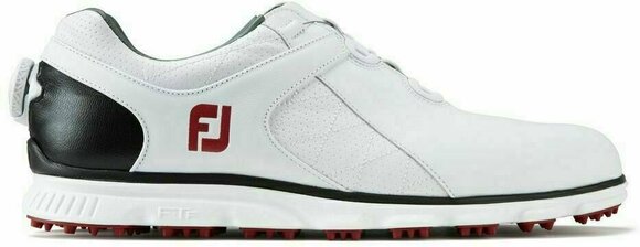 Мъжки голф обувки Footjoy Pro SL BOA Mens Golf Shoes White/Black/Red US 7,5 - 1