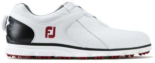 Мъжки голф обувки Footjoy Pro SL BOA Mens Golf Shoes White/Black/Red US 12