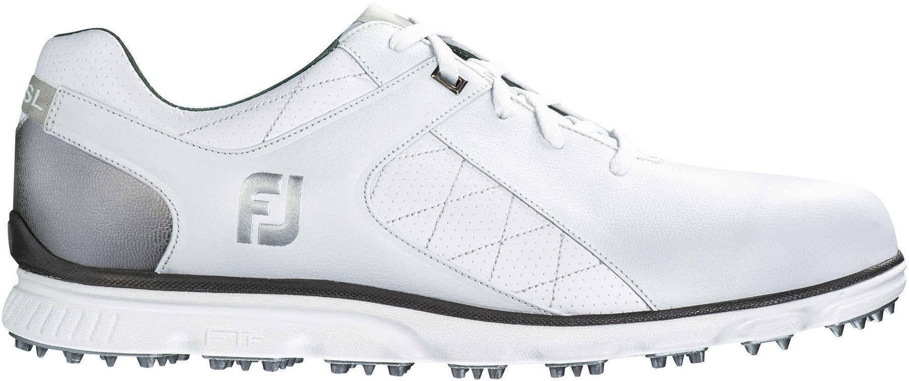 Heren golfschoenen Footjoy Pro SL Mens Golf Shoes White/Silver US 9
