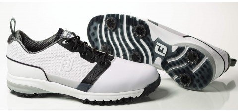 Men's golf shoes Footjoy Contour Fit Mens Golf Shoes White/White/Black US 12