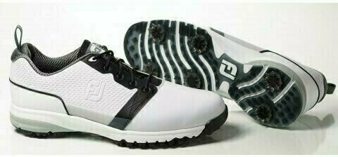 Heren golfschoenen Footjoy Contour Fit Mens Golf Shoes White/White/Black US 13 - 1