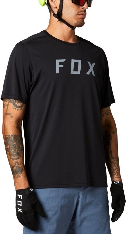 Mez kerékpározáshoz FOX Ranger Short Sleeve Jersey Dzsörzi Fox Black L