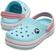 Kids Sailing Shoes Crocs Kids' Crocband Clog Ice Blue/White 30-31