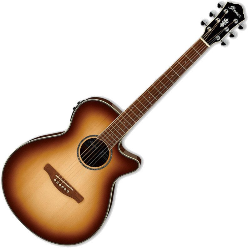 Elektroakustická kytara Jumbo Ibanez AEWC300-NNB Natural Browned Burst