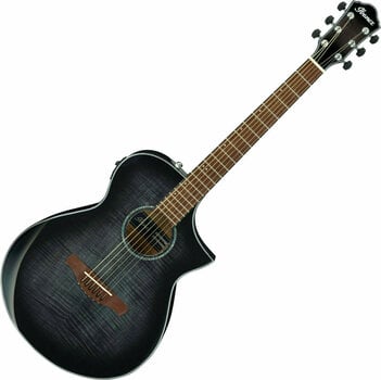 Elektroakustická kytara Jumbo Ibanez AEWC400-TKS Transparent Black Sunburst - 1