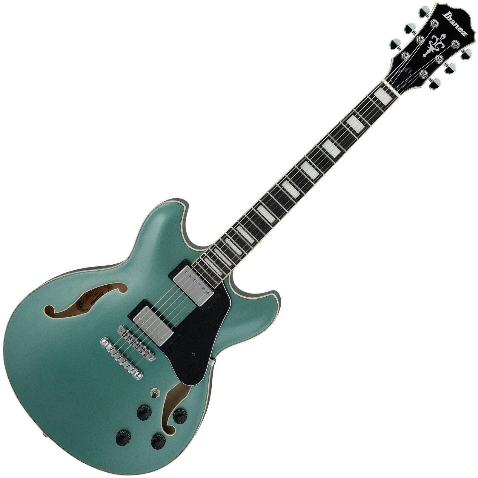 Halvakustisk guitar Ibanez AS73-OLM Olive Metallic