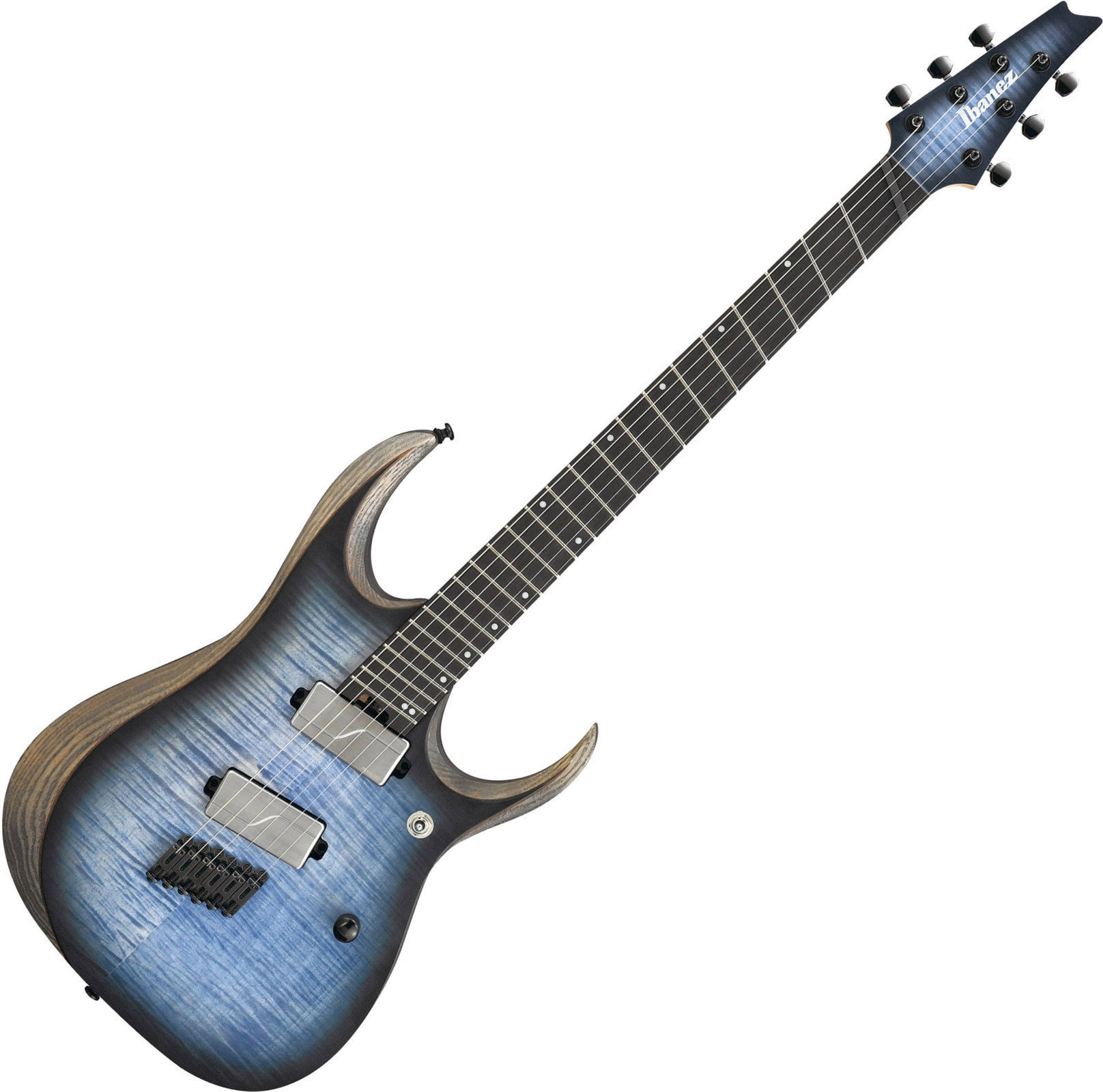 Multiscale elektrická kytara Ibanez RGDIM6FM Cerulean Blue Burst flat