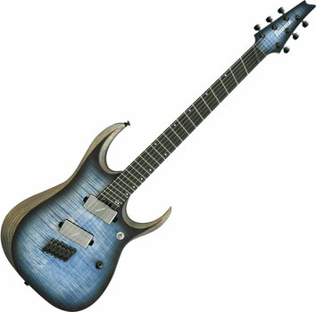 Multiscale electric guitar Ibanez RGDIM6FM Cerulean Blue Burst flat - 1