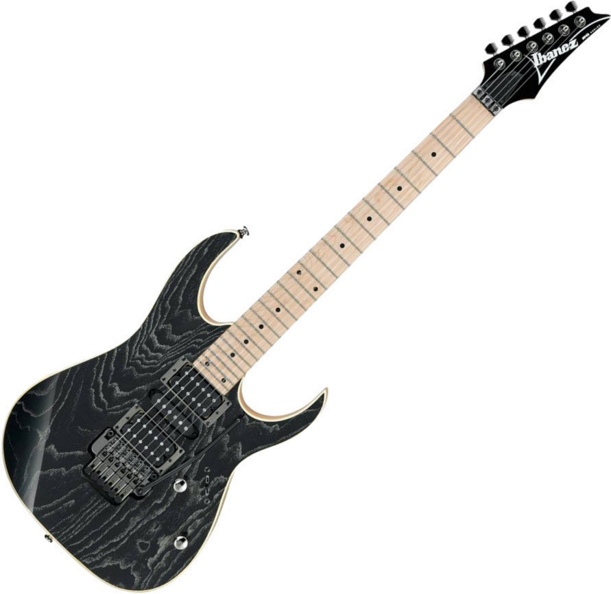 Elektrische gitaar Ibanez RG370AHMZ Silver wave Black