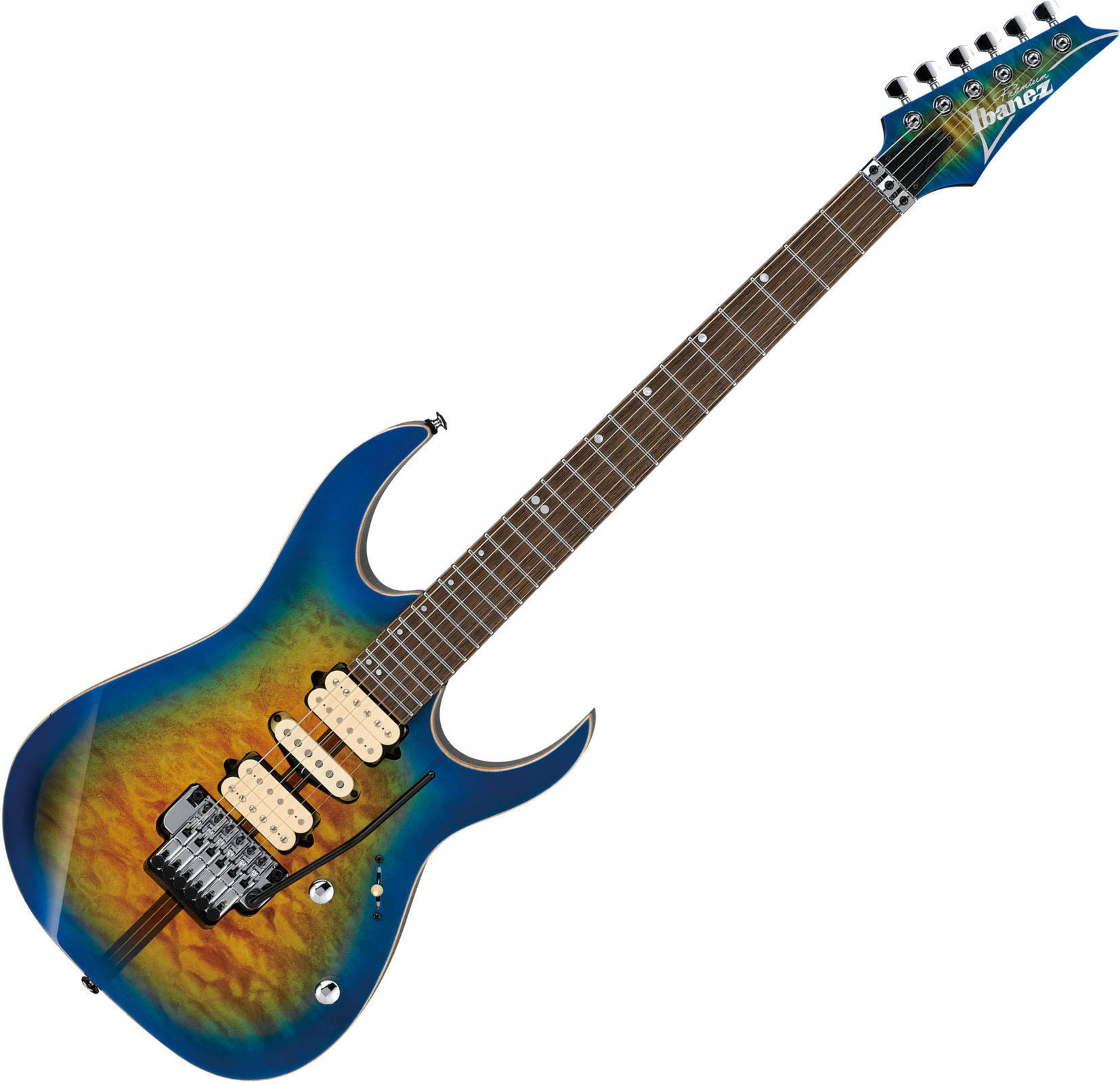 Elektromos gitár Ibanez RG6PFGMLTDGBB Geyser Blue Burst