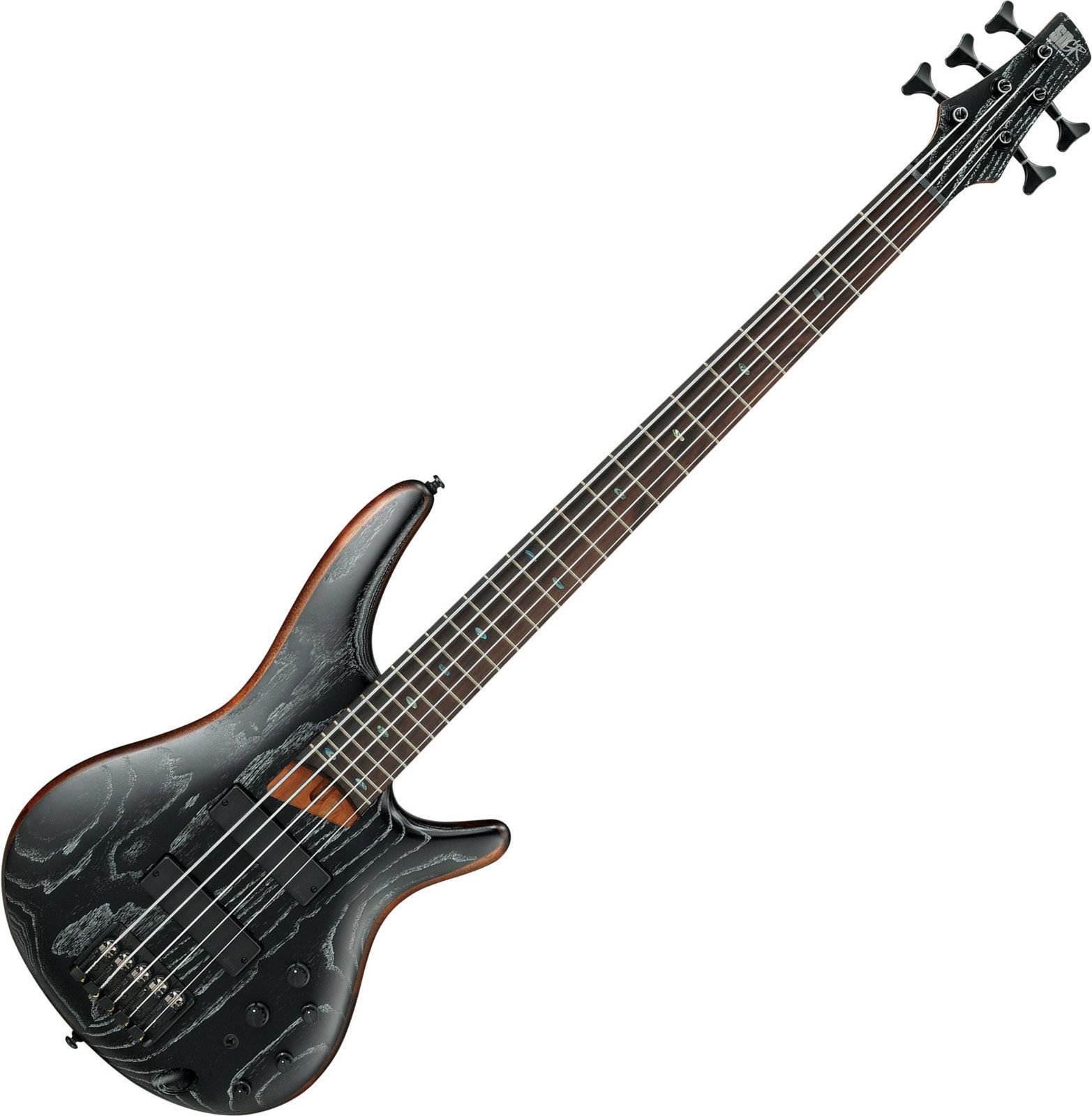 5-string Bassguitar Ibanez SR675-SKF Silver Wave Black Flat