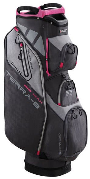 Saco de golfe Big Max Terra 9 Charcoal/Fuchsia Cart Bag