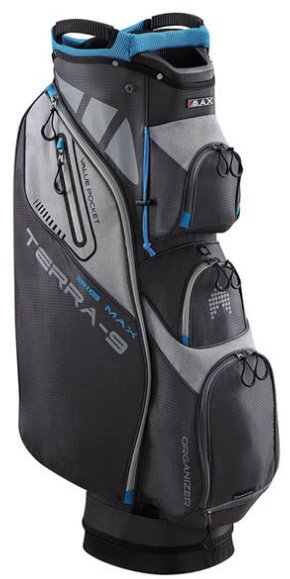 Golf Bag Big Max Terra 9 Charcoal/Silver/Cobalt Cart Bag