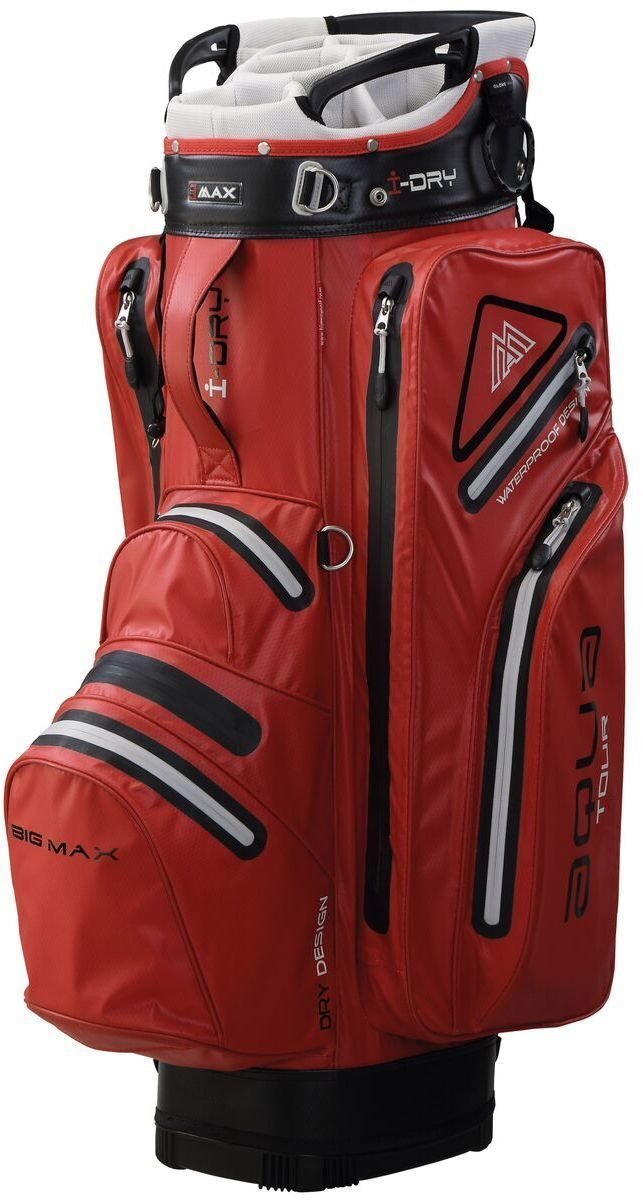 Golflaukku Big Max Aqua Red/Silver/Black Cart Bag