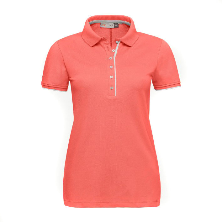Camiseta polo Kjus Women Sanna Polo S/S Hot Coral 40