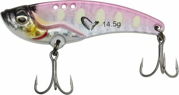 Fiskewobbler Savage Gear Vib Blade SW Pink Glow Dot 4,5 cm 8,5 g - 1