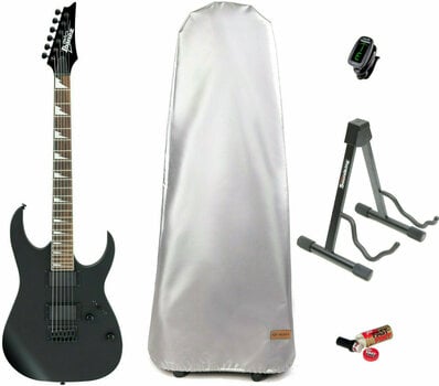 Elektrická kytara Ibanez GRG121DX Black Flat SET Black Flat - 1