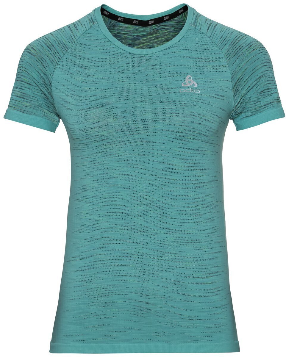 Levně Odlo Blackcomb Ceramicool T-Shirt Jaded/Space Dye XS Běžecké tričko s krátkým rukávem