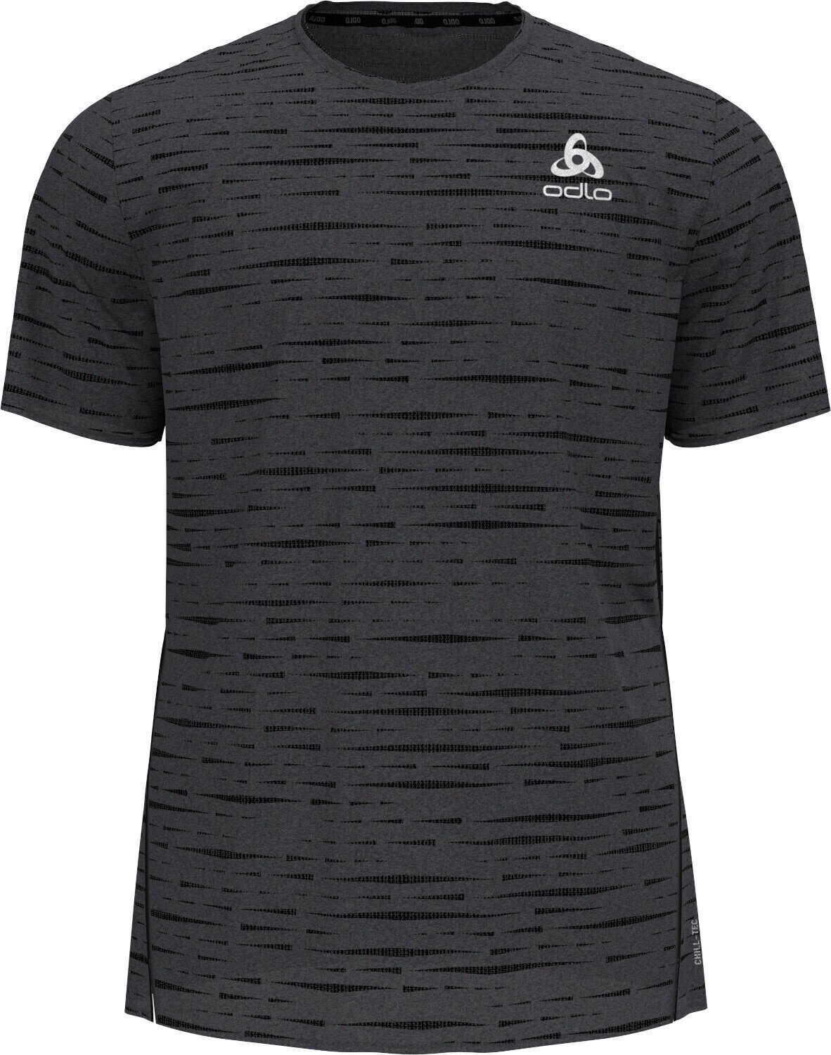 Löpartröja med kort ärm Odlo Zeroweight Engineered Chill-Tec T-Shirt Black Melange XL Löpartröja med kort ärm