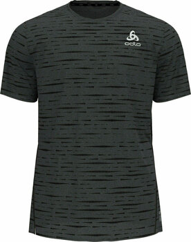 Тениска с къс ръкав за бягане Odlo Zeroweight Engineered Chill-Tec T-Shirt Black Melange XL Тениска с къс ръкав за бягане - 1