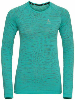 Running t-shirt with long sleeves
 Odlo Blackcomb Ceramicool T-Shirt Jaded/Space Dye XS Running t-shirt with long sleeves - 1